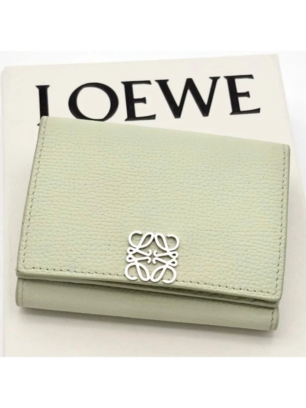 Loewe Wallet Anagram Trifold Green